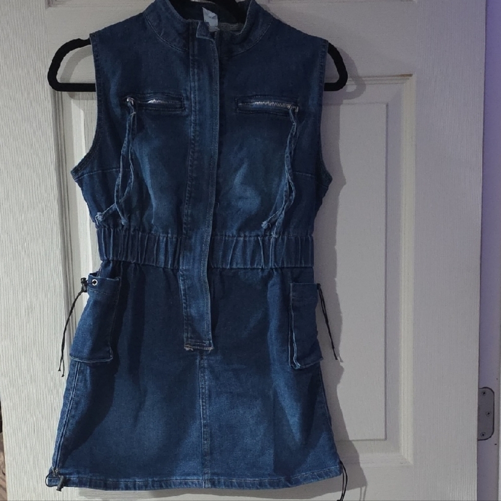 Stylish Blue Denim Mini Dress